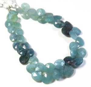 Perles de Grand-d'ierite vertes facettées 8,5-9,5 mm, forme de cœur, perles de Grand-d'ierite, brin de 8 pouces, pierres précieuses vertes naturelles de qualité supérieure pour collier - Product Image 4