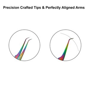 Pinces antidérapantes, pointe en fibre haute densité pour extensions de cils et sourcils, outils de beauté professionnels de précision - Product Image 5