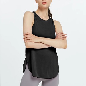 Camiseta sin mangas deportiva suelta para mujer, chaleco transpirable para entrenamiento de gimnasio con espalda hueca elástica que mejora la Fitness, camisetas para correr para Yoga - Product Image 2