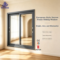 Portes et fenêtres en aluminium NFRC AS2047 Fenêtre coulissante en aluminium à double vitrage trempé à haute efficacité énergétique avec moustiquaire
