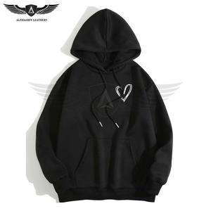 Solid <b>Black</b> Color Contrast Made In Pakistan OEM Service Breathable Unique Design Street Wear Style Women's Hoodies - Product Image 1