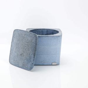 Boîte à bijoux en béton fait main anti-ternissement vert/blanc/bleu Organisateur unique - Product Image 1