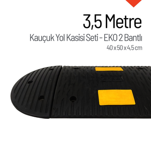 Ralentisseur en caoutchouc recyclé Eco à 2 bandes, ensemble de 3,5 mètres - Product Image 1