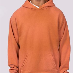 Sudadera con capucha lavada de alta calidad de algodón 100% de peso pesado Sudadera con capucha de moda de calle alta - Product Image 1