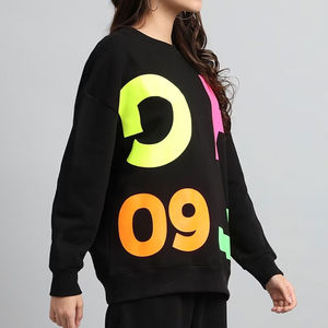 Vente en gros 2024 sweat à capuche femme surdimensionné décontracté, streetwear, épaule tombante, figurines, respirant, écologique, sweats à capuche, tricoté - Product Image 2