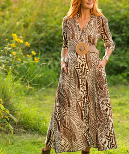 High Quality Vintage Boho Print Summer A-Line Maxi Dress Women Strapless Sleeveless Lace-up Embroidery Casual Beach Vacations - Product Image 1