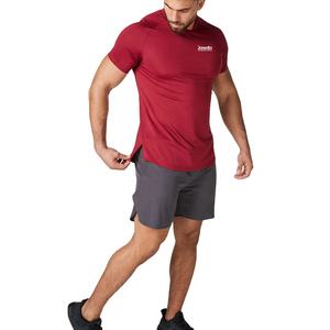 Premium hommes été 100% Polyester toile T-Shirt haute qualité décontracté à manches courtes motif solide 220 grammes vêtement teint personnalisé - Product Image 3