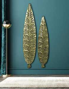 Artículos tradicionales para colgar en la pared hechos de metal MDF y madera natural con acabado artesanal - Product Image 1