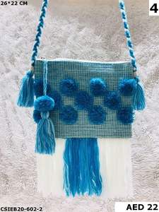 Nouveauté, sac de soirée tendance en coton dari artisanal avec motif carré, sac à bandoulière, styliste, tendance - Product Image 4