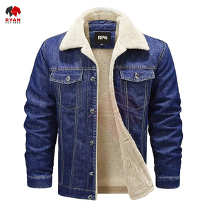 Chaqueta Vaquera de Invierno Tejida Ryan Pro Gear para Hombre, Impermeable y Cortavientos, Cierre de un Solo Botón, Logotipo Frontal Personalizable, ODM - Product Image 1