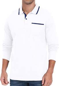 Polo à manches courtes en coton 100% à séchage rapide pour homme Chemise de golf en jersey piqué Motif brodé tricoté - Product Image 3