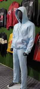 Chándales de lana con capucha de algodón 100% personalizados para hombre superventas, ropa de invierno deportiva de moda de alta calidad, conjunto de patrón sólido - Product Image 2