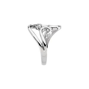 Stuller Freeform 14KW Gold Plated <b>Adjustable</b> <b>Ring</b> 50832:102P Fashionable Trendy Inlay Number Shape <b>Ring</b> 18K <b>Size</b> <b>Adjustable</b> 18K - Product Image 4