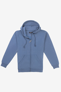 Sweat à capuche zippé bleu clair de qualité supérieure pour hommes, sweat à capuche décontracté et confortable pour l'hiver - Product Image 4