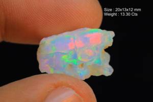 Attrayant opale éthiopienne de qualité supérieure rugueuse-naturelle Multi Flashy Color Play Opal Raw pour la fabrication de bijoux - Product Image 2