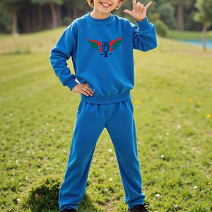 ชุดเสื้อผ้าเด็กมีฮู้ด2ชิ้นเสื้อสเวตเตอร์มีฮู้ดสำหรับเด็กผู้ชาย100% โลโก้ตามต้องการสำหรับฤดูหนาว - Product Image 4