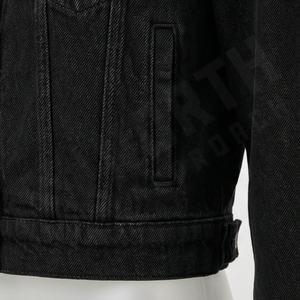 แจ็คเก็ตยีนส์ผู้หญิงพรีเมียม กระดุมหน้า ปกพับแบบคลาสสิก แขนยาว สีสั่งทำได้ แฟชั่นสตรีททันสมัย - Product Image 5