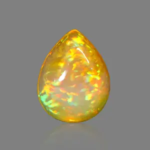 9.00 Crt oranye kuning unik Bio Etiopia Opal longgar batu permata antik api Opal batu permata Cabochon longgar bentuk pir batu Opal