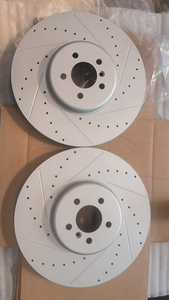 Disques <span class=keywords><strong>de</strong></span> <span class=keywords><strong>frein</strong></span> ventilés OEM avec rotors rainurés <span class=keywords><strong>et</strong></span> percés, revêtement AUTO, référence OE 34106894379 pour Senova X25, VW Passat 2013, Peugeot <span class=keywords><strong>208</strong></span> - Product Image 2