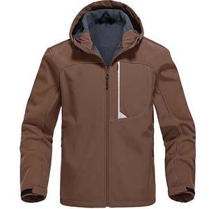 Veste Softshell Unisexe de Conception Personnalisée OEM Manteau Unique Imperméable Anti-Salissure Printemps Automne Décontracté Style Chaud à Capuche Hommes - Product Image 6