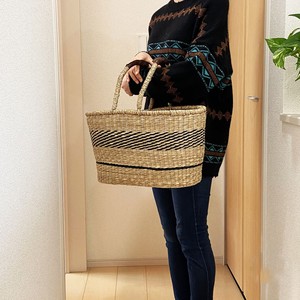 Handweaving natural straw <b>baby</b> diaper bags best kid and mom products seagrass nappy <b>caddy</b> bag - Product Image 3