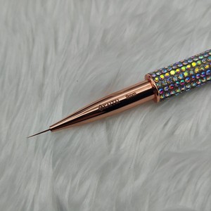 Pinceau à ongles Kaitei 9 mm avec manche en strass, pinceau de précision pour détails fins, design de lignes fines, manucure, salon, vente en gros, OEM - Product Image 2