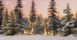 Figurine de cerf doré élégante Accents décoratifs en laiton abstrait Style de conception Feng Shui pour un décor luxueux inspiré de la nature - Product Image 4