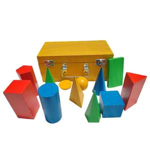 Solides géométriques en bois, formes 3D, kit de modèles de géométrie en boîte, aides pédagogiques pour les mathématiques et la physique, fournisseur OEM - Product Image 2