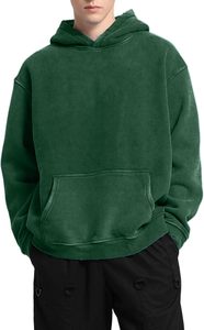 Sudadera con capucha con logotipo personalizado, sudadera de algodón de rizo francés lavado ácido, sudadera Unisex Vintage en blanco, sudadera de gran tamaño para hombres, ropa de calle - Product Image 2