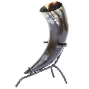 2025 support de conception animale écologique hydromel fabriqué à la main véritable fer royal métal corne à boire Style Viking naturel poli - Product Image 4