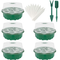 Serre miniature en plastique à 13 compartiments March TG81372, avec 5 éclairages supplémentaires, facilement assemblable pour la culture intérieure