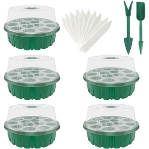 TG81372 Kit de serre miniature pop-up en plastique à 13 compartiments avec 5 éclairages supplémentaires, facilement assemblable pour la germination et la pression naturelle - Product Image 3