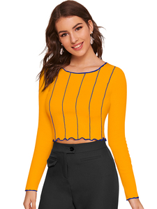 Exclusif Élégant Dames Indien Western Mode YellowTrendy Tops Regular Fabriqué à partir de Polyester. pour Adultes Femmes et Filles - Product Image 2