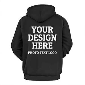 Haute qualité 500 GSM coton épais blanc plaine poids lourd surdimensionné sweats à capuche sans ficelle unisexe Logo personnalisé grande taille hiver hommes - Product Image 2