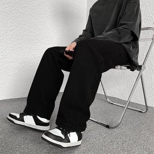 กางเกงยีนส์ผู้ชายขาบานขาตรง, กางเกงยีนส์ทรงขากว้าง6XL 8XL ขนาดใหญ่น้ำหนักเบา - Product Image 4