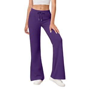 Pantalon de survêtement ample en molleton personnalisé avec broderie, pantalon de survêtement ample en coton, pantalon de survêtement ample pour femmes, pantalon de survêtement ample à jambes larges pour femmes - Product Image 1