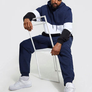 Trajes de sudor personalizados Chándal de algodón pesado Panel vintage Sudadera con capucha de trabajo y pantalones de chándal Conjunto de chándal lavado con ácido para hombres - Product Image 2