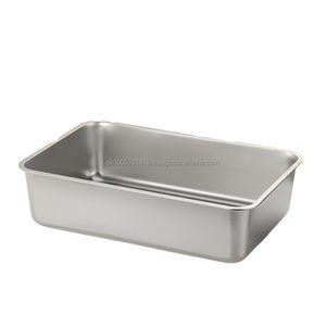 Plateau à instruments manuel en acier chirurgical inoxydable avec couvercle pour usage hospitalier - Ensemble de vaisselle durable - Product Image 5