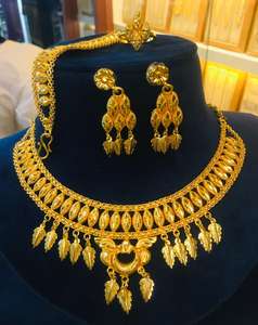 ชุดเครื่องประดับแฟชั่นสไตล์โคโมโรสเมเยอร์สไตล์วินเทจชุบทอง24K ประกอบด้วยสร้อยคอเพชรทองแดงที่ทันสมัยของขวัญสำหรับสหรัฐอเมริกา - Product Image 1