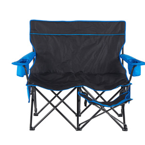 Sedia da Campeggio Pieghevole in Acciaio al Carbonio con Poggiapiedi, Borsa Termica e Tasca Laterale, <span class=keywords><strong>Poltrona</strong></span> da Spiaggia per Esterni - Product Image 1