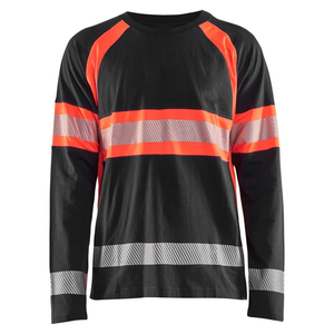 Poliéster de alta visibilidad Unisex Seguridad reflectante Manga larga Color sólido Venta al por mayor Ropa de trabajo de alta visibilidad Precio barato al por mayor - Product Image 3