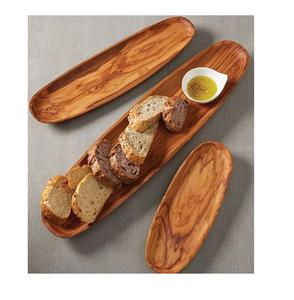 Bandeja para servir ensalada de madera Natural redonda ecológica antigua, bandejas de espejo decorativas para mesa de Hotel modernas personalizadas para decoración del hogar - Product Image 5
