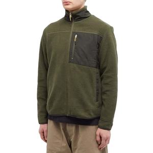 Vêtement de rue en gros, veste en polaire zippée, sherpa, logo personnalisé, veste d'hiver unisexe, tonte personnalisable, patchwork camouflage - Product Image 2