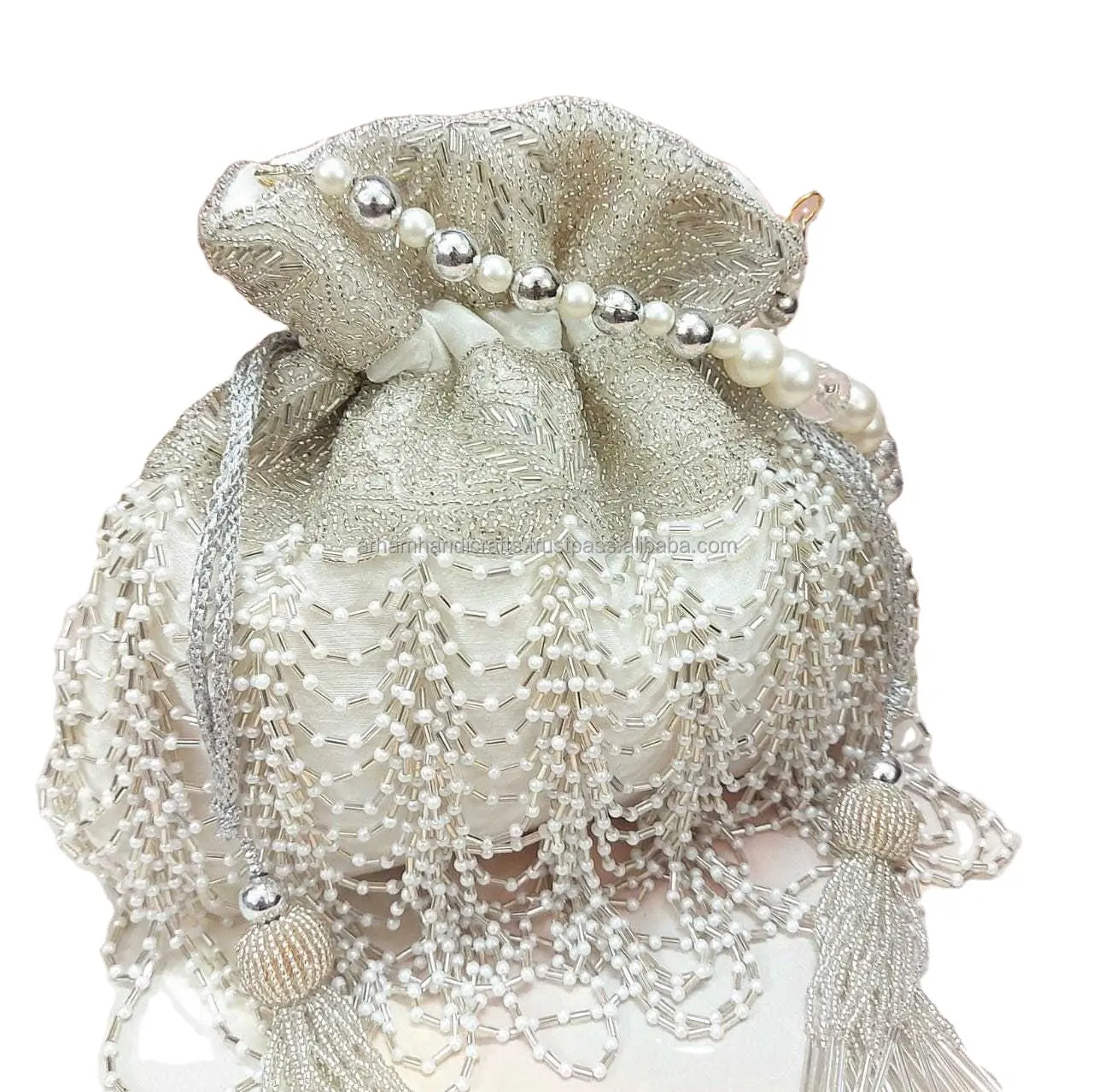 Bolsa Potli bordada de la mejor calidad, accesorios de fiesta de hilo hechos a mano, bolsa de boda, superventas en Canadá de LUXURY CRAFTS
