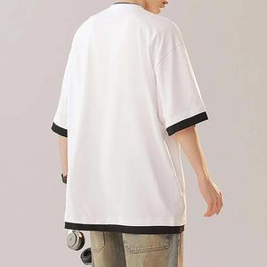 Ropa de calle estampada, camiseta en blanco, ropa de talla grande para hombre, camiseta de lavado ácido, camisetas con logotipo personalizado y sublimación para hombre - Product Image 5