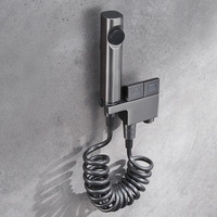 Ensemble de robinet de douche hygiénique pour toilettes, bidet, double sortie, robinet d'angle, pulvérisateur pour salle de bain
