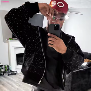 Nouvel Arrivage Sweat à Capuche Unisexe 100% Coton Délavé à l'Acide Effet Vieilli Style Streetwear Vintage Respirant Séchage Rapide avec Fermeture Éclair - Product Image 2