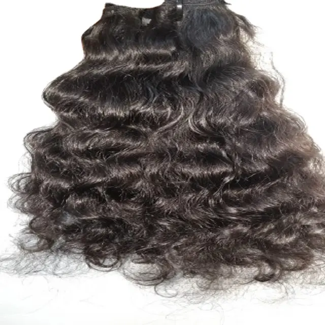 100% Indian temple hair unprocessed and one donar hair best Quality virgin Raw Human Hair For Black Women Extensions