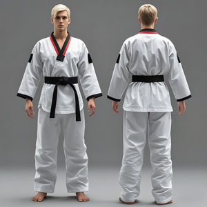 Unisex 100% Cotton Stretch Karate Uniform <b>Sets</b> with Customized Logo <b>for</b> Men and <b>Women</b> - Product Image 1