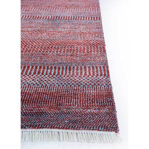 Alfombra Kairos a Rayas Tejida a Mano de Lana y Viscosa Gris y Negra - para Decoración del Hogar Skwv-26 - Product Image 4